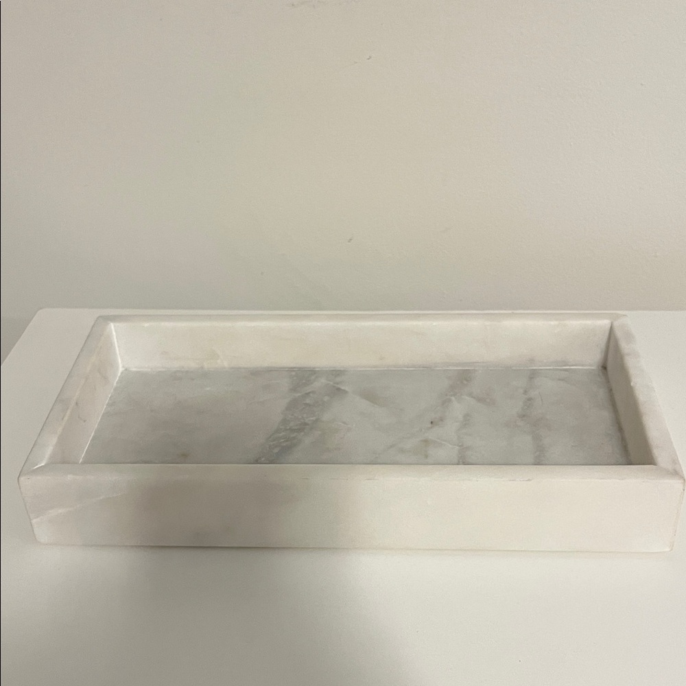 Marshalls White Marble Vanity Tray
